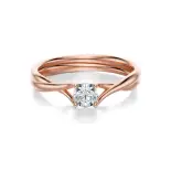 Pierścionek z diamentem różowe złoto AJPZ_132